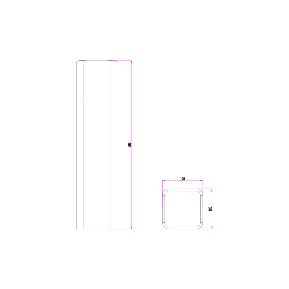 Modern kvadratisk  golvlampa Rocky - antracit