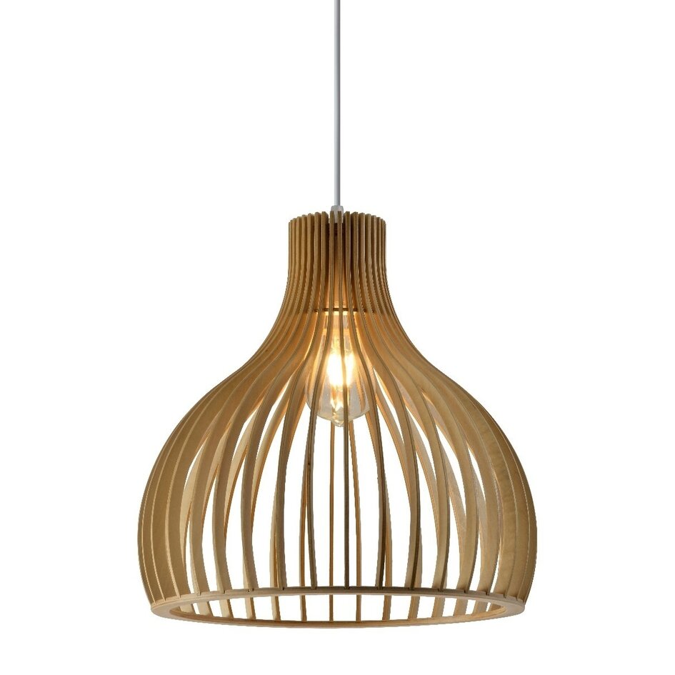Pendellampa i lantlig stil av naturträ- Hanoi