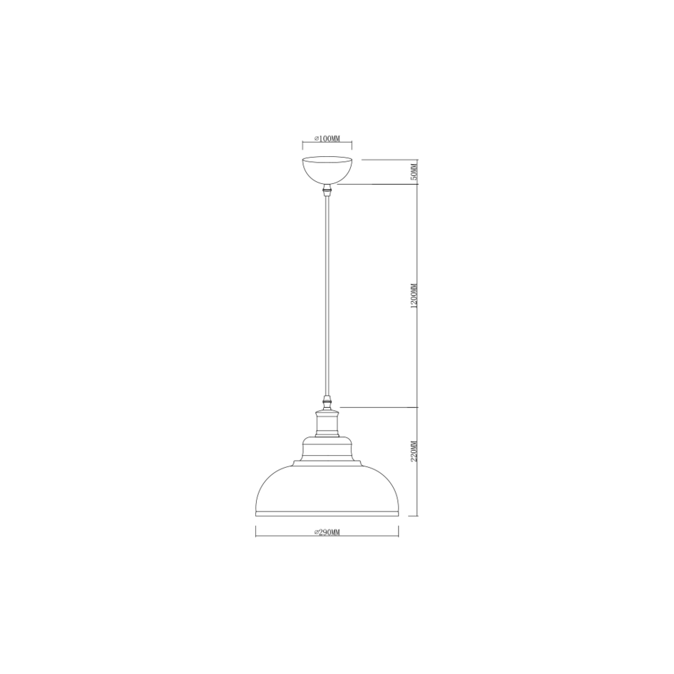 Industriell hängande lampa i betong grått med röd dekoration - Moskau