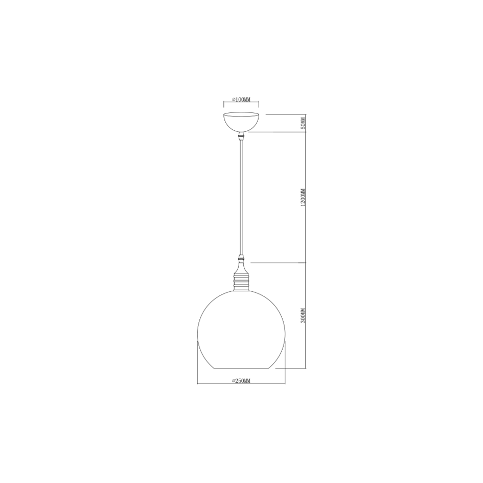 Design-pendellampa med rökt glas - London