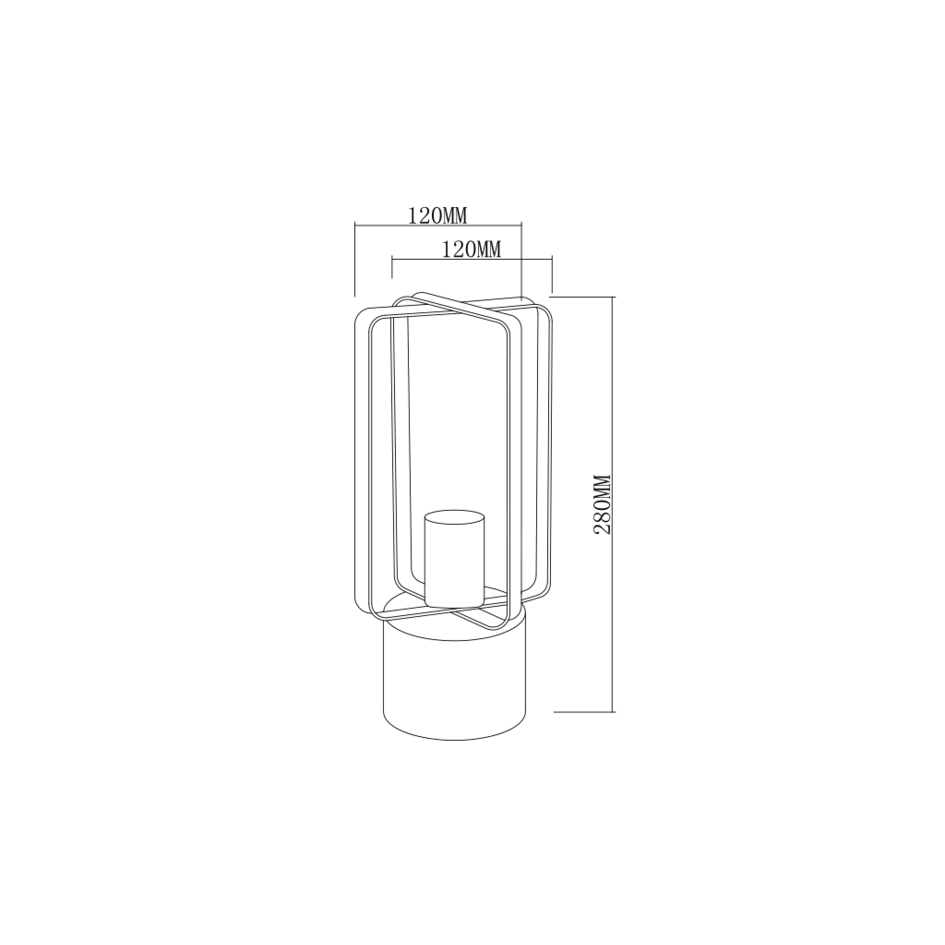 Industriell bordslampa svart med guld - Toskana