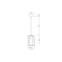 Industriell pendellampa svart med guld - Pisa