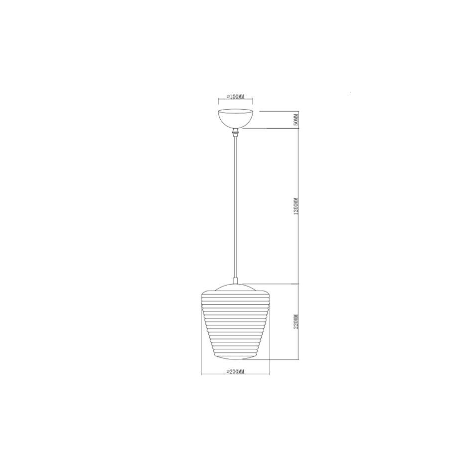 Design-pendellampa med bärnstensglas - Kairo