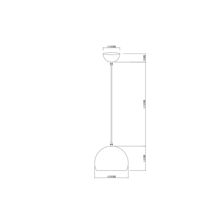 Modern rund pendellampa svart med guld 20cm - Goldy