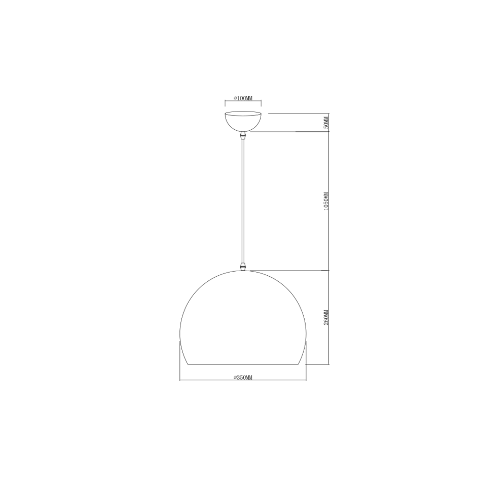 Modern rund pendellampa svart med guld 35cm - Goldy