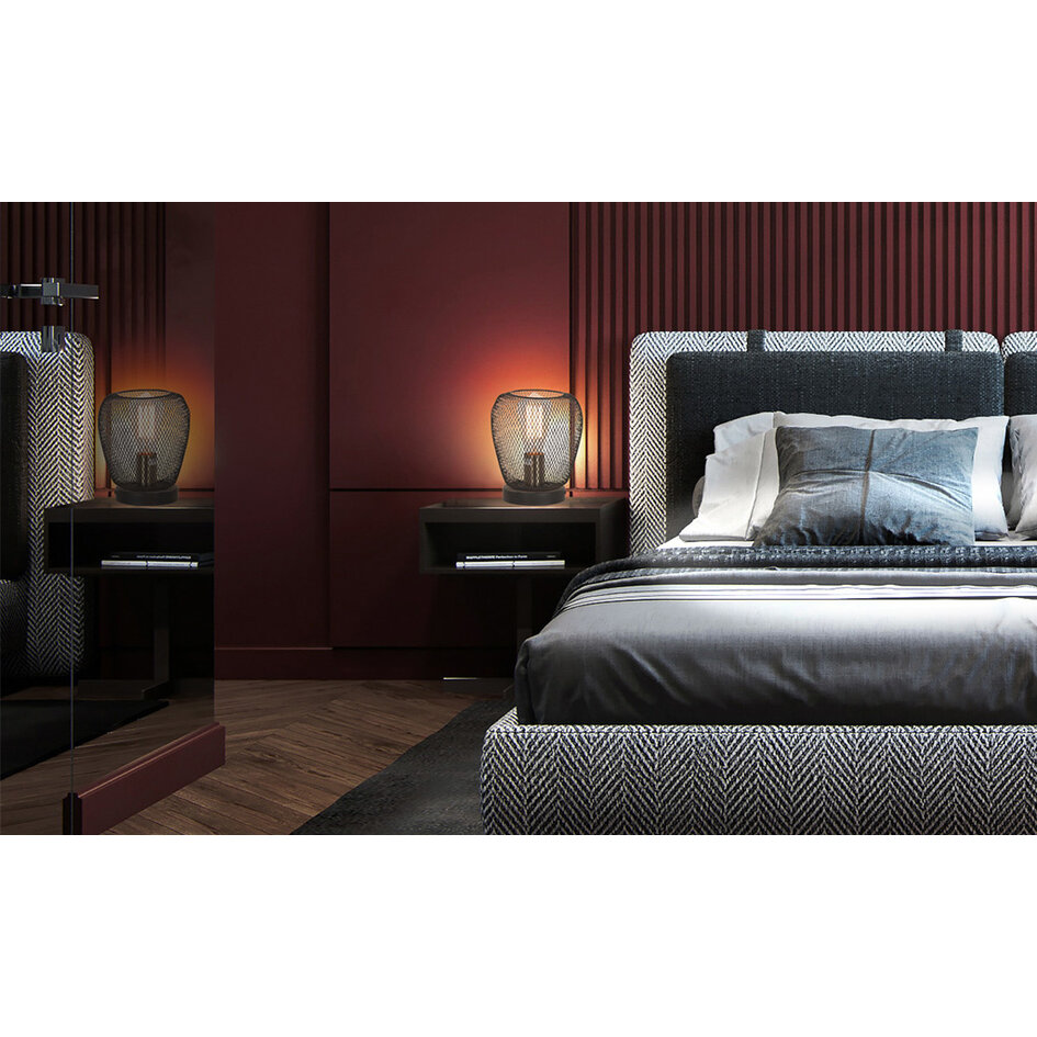 Industriell svart bordslampa med metallkonstruktion - Prison