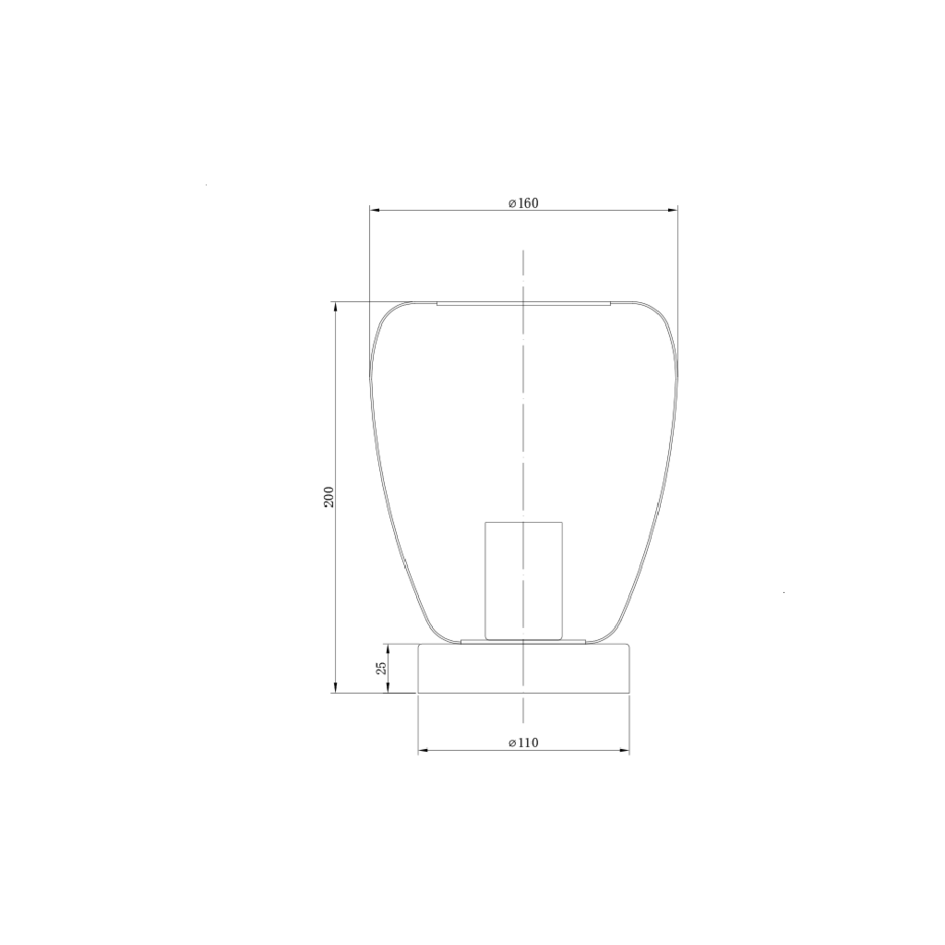 Industriell svart bordslampa med metallkonstruktion - Prison