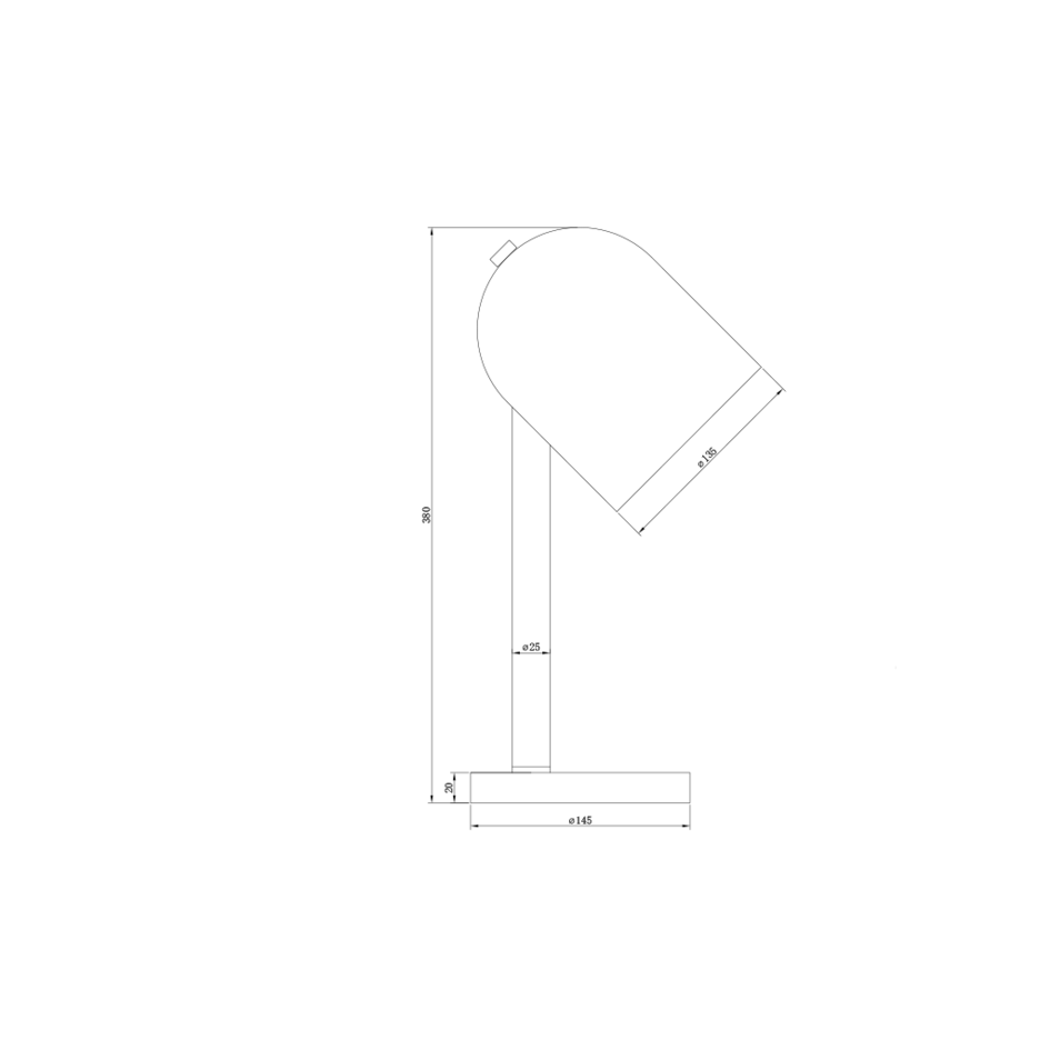 Modern bordslampa i trä och svart - Spy