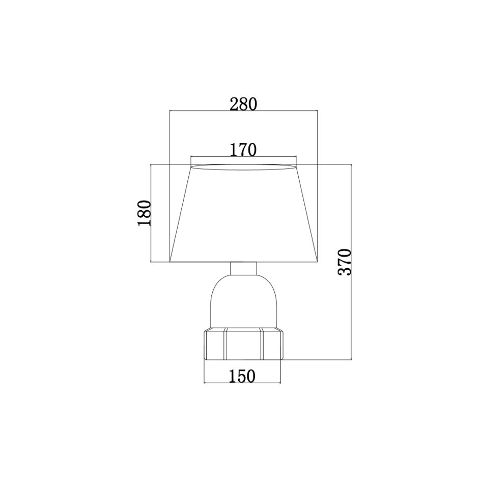 Industriell bordlampa med keramikfot - Bolt