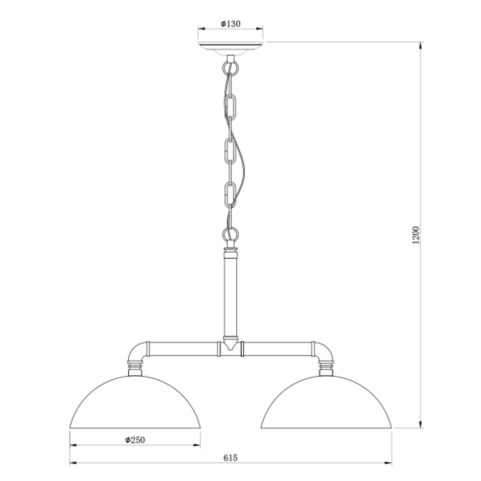 Industriell hängande lampa svart med brons - Libra