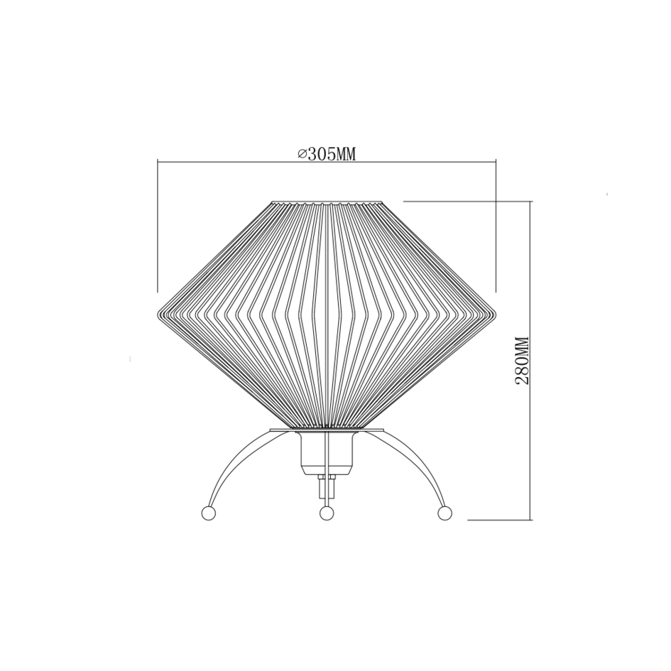 Industriell bordslampa i svart metall - Spider