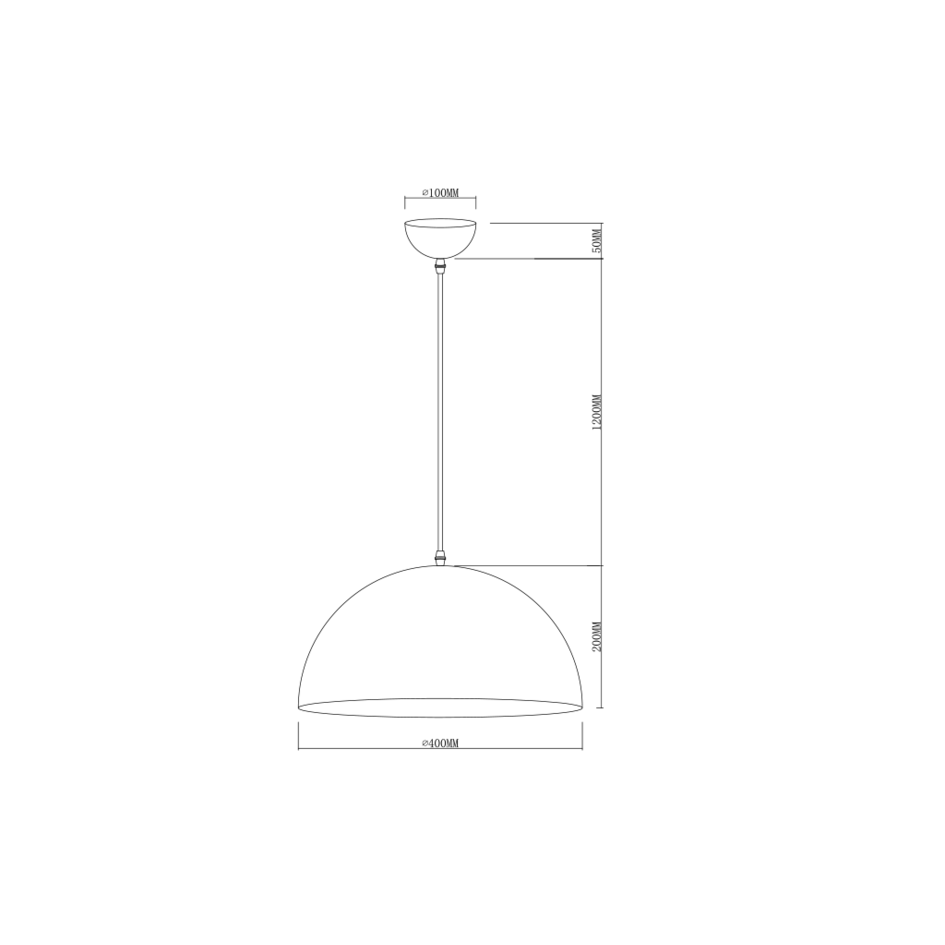 Design hängande lampa guld - Luna