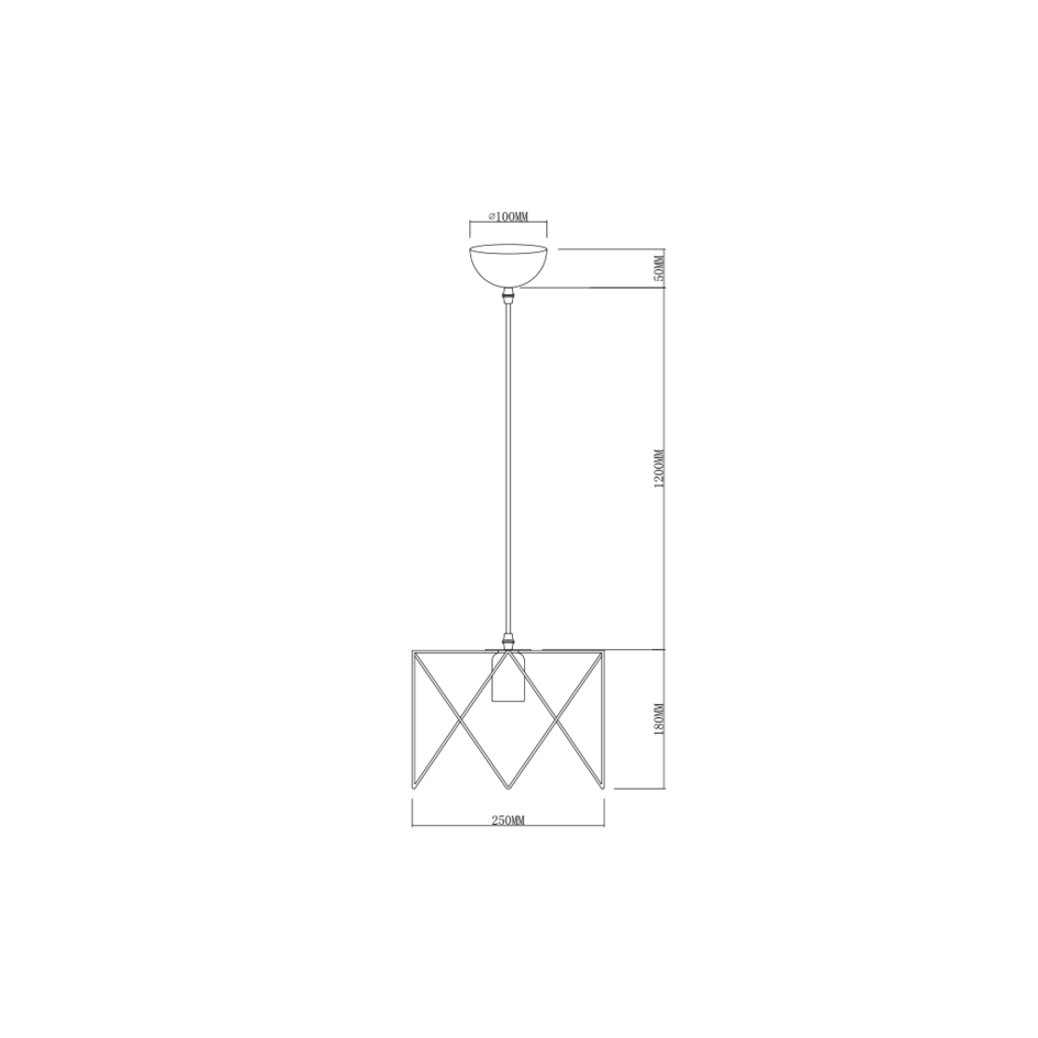 Industrielle schwarze Metall-Pendelleuchte - Star