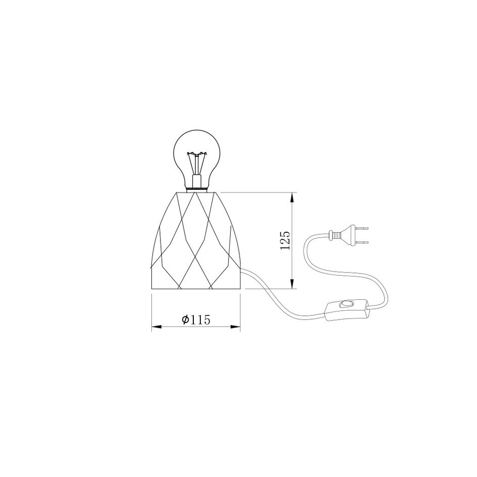 Modern bordslampa i grått med betongsockel - Stockholm