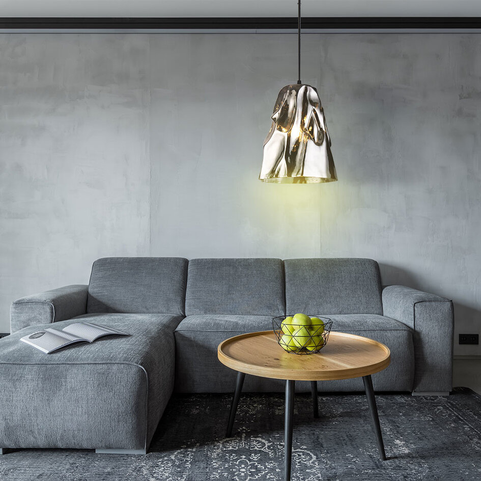 Design pendellampa med rökt glas - Napoli