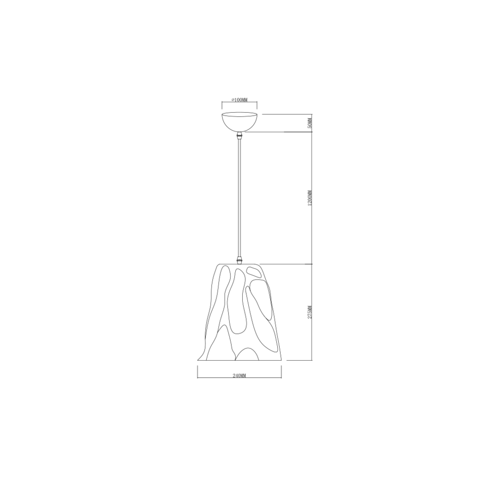 Design pendellampa med rökt glas - Napoli