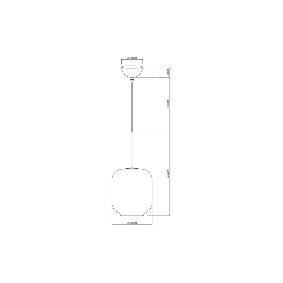 Design pendellampa i brunt glas - Venedig