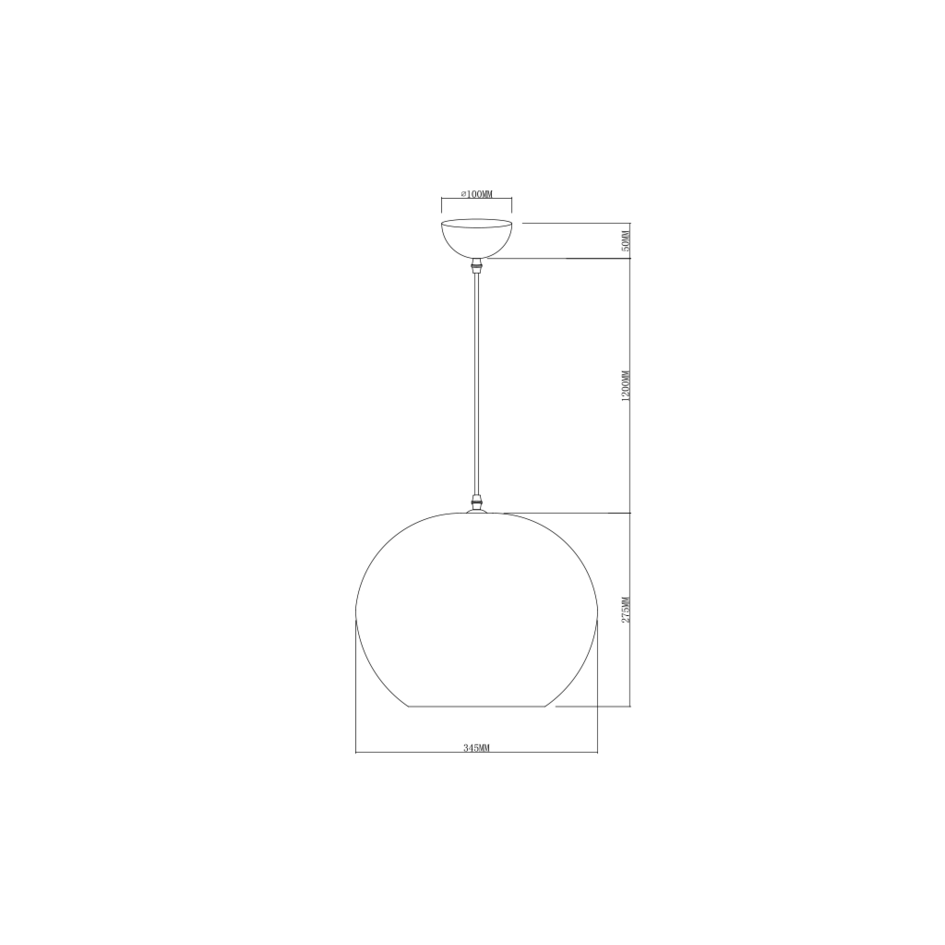 Design hängande lampa med rökt glas - Palermo