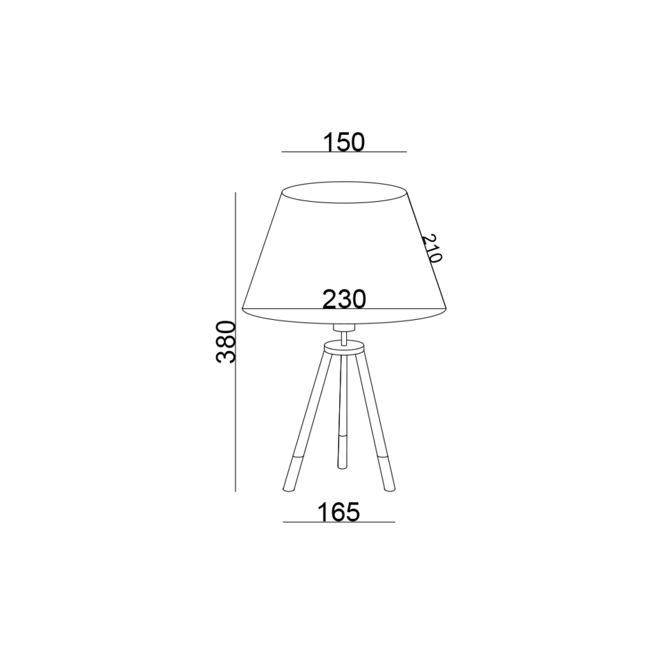Klassisk bordslampa i svart och gold, med tygskärm - Girona