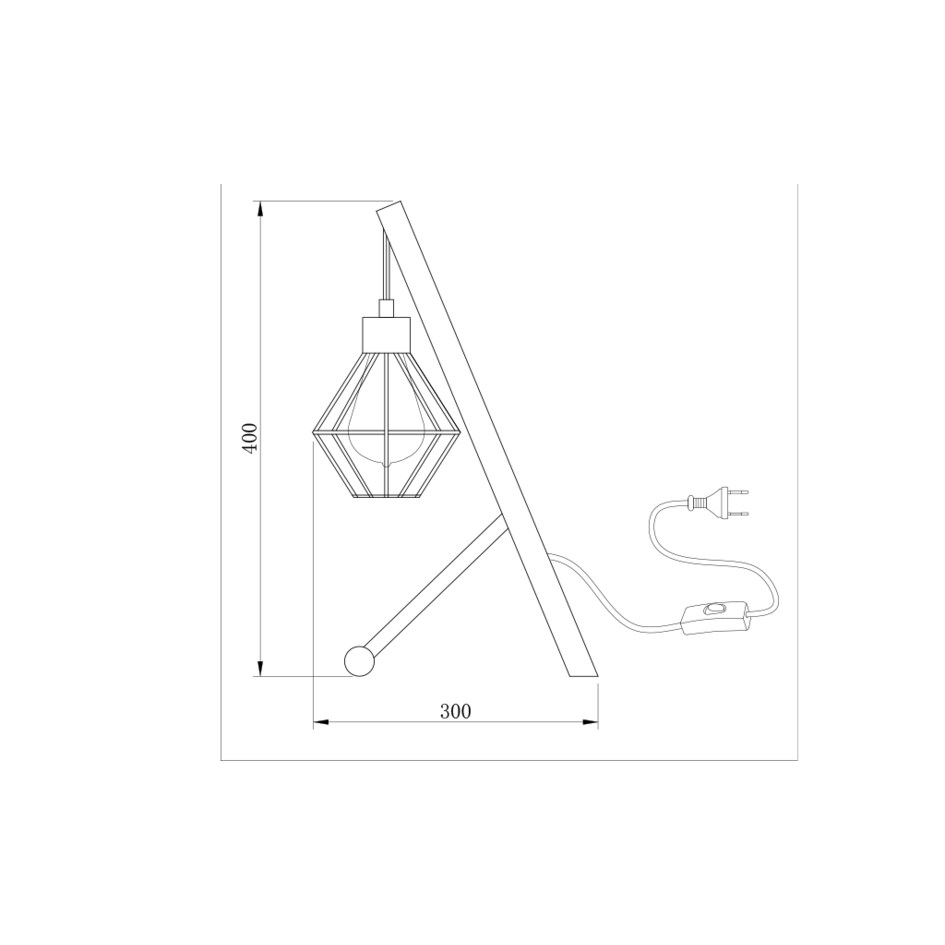 Industriell bordslampa med justerbar svart metall - Marbella