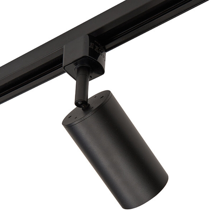 Schienenspot 1 Phase Juno - schwarz mit goldener Innenseite