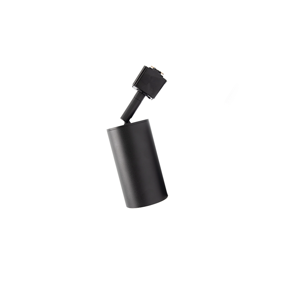 Schienenspot 1 Phase Juno - schwarz mit goldener Innenseite