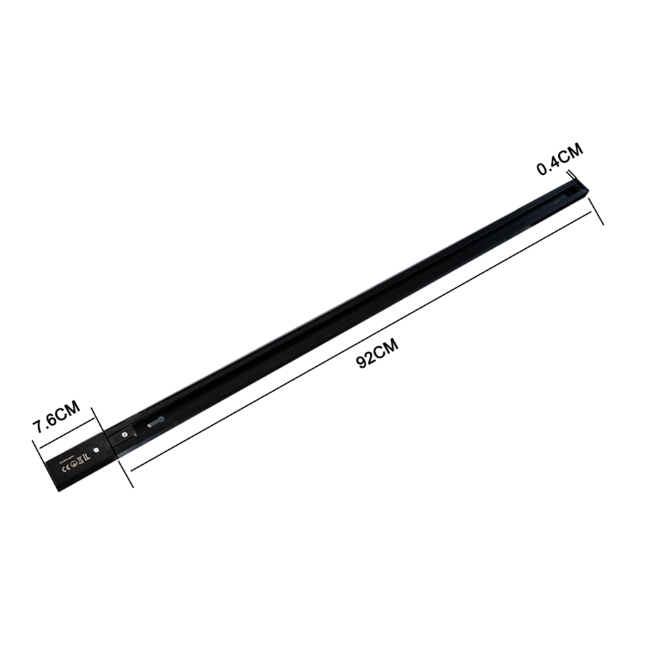 Einphasige Schiene 100 cm - schwarz