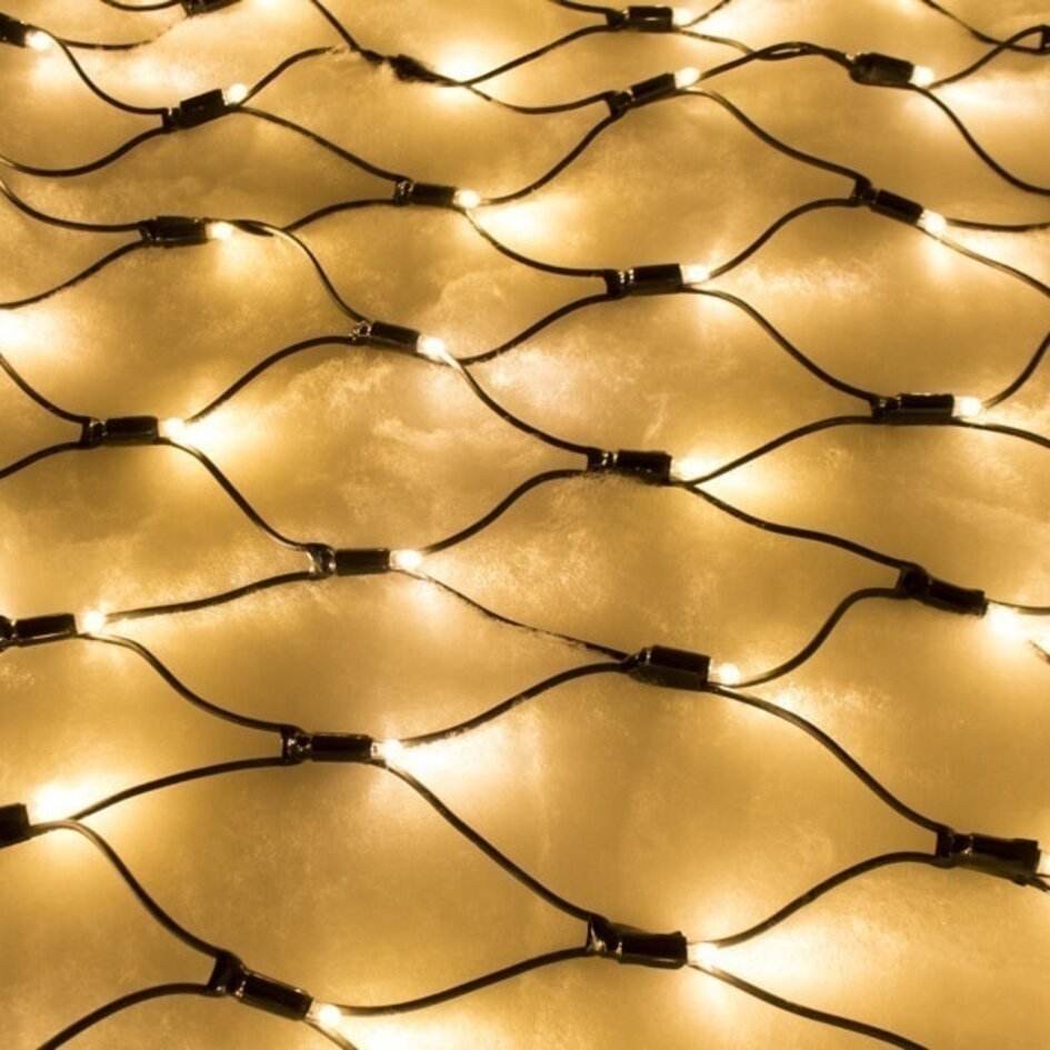Extendable net lighting | 16 m² | 1600 luminaires | Warm white | RubberErweiterbare Netzbeleuchtung | 16 m² | 1600 Leuchten | Warmweiß | Gummi