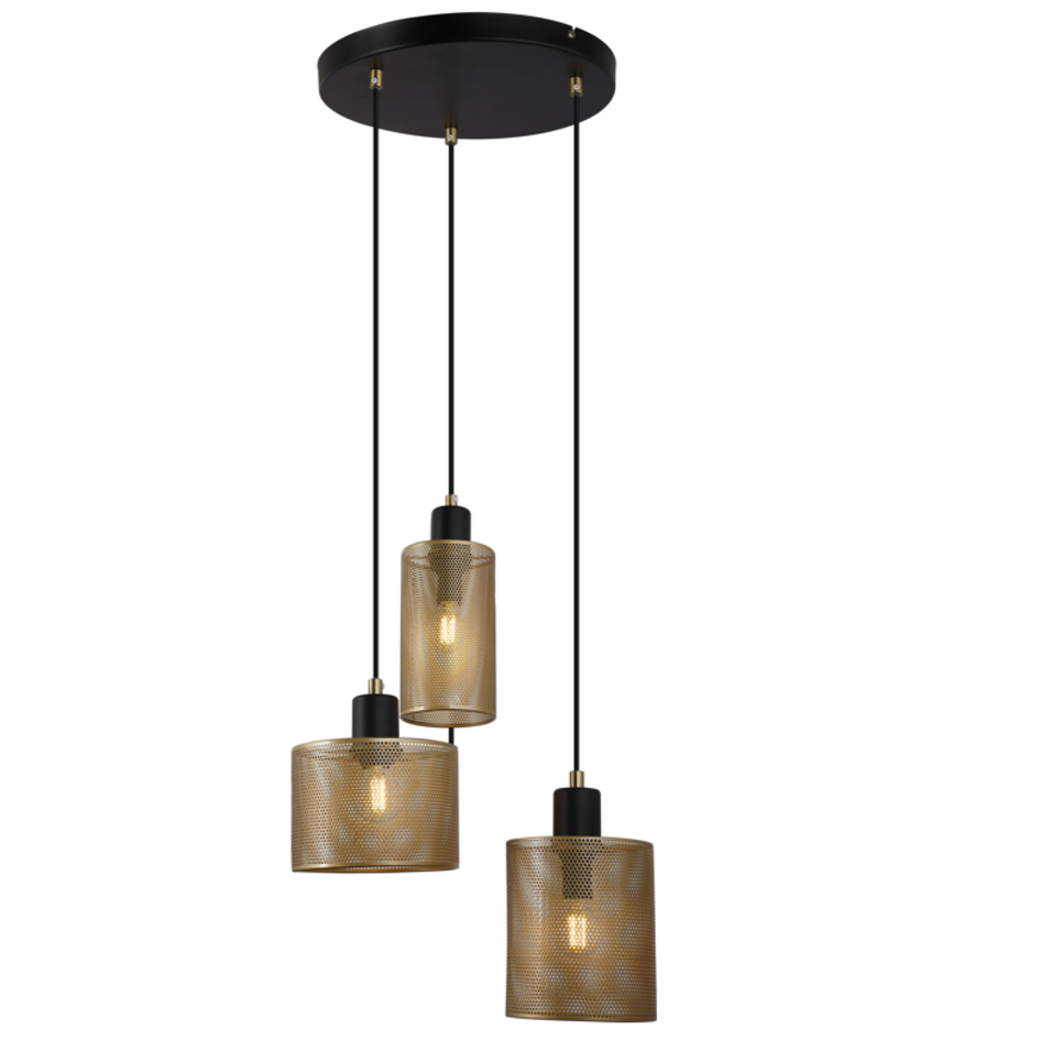 Deckenleuchte Avery - schwarz mit gold