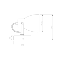 Moderne graue Deckenleuchte aus Beton - Brutus