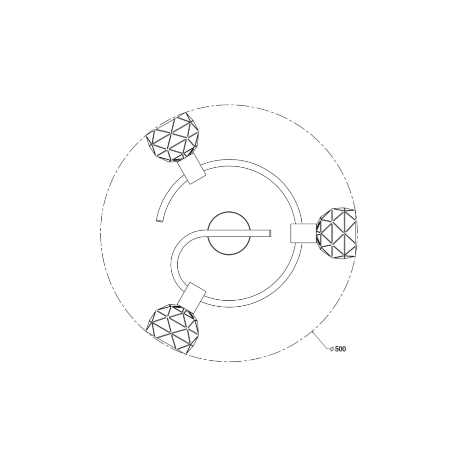 Moderne Deckenleuchte mit 3 Spots - Chalice