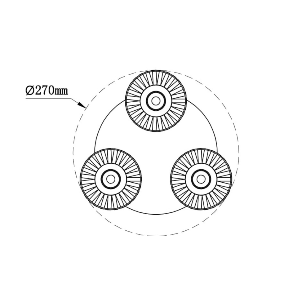 Industrielle braune Deckenleuchte - Hailey