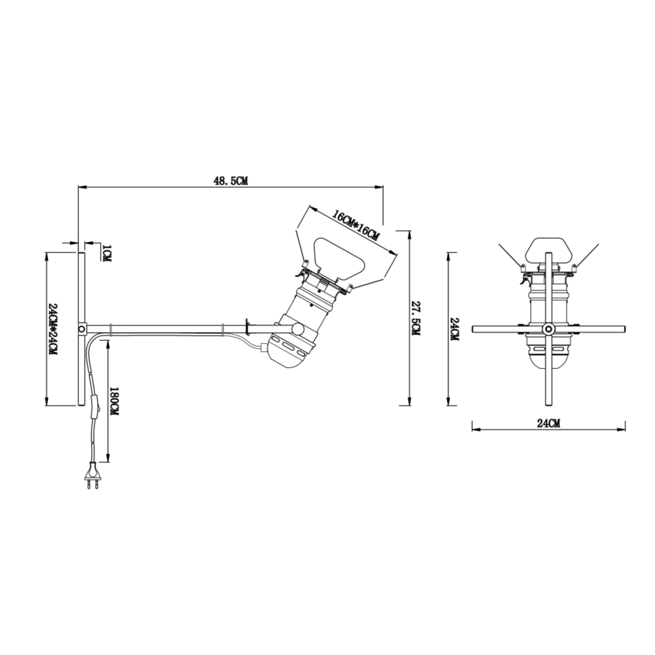 Bordslampa Cam - mattsvart