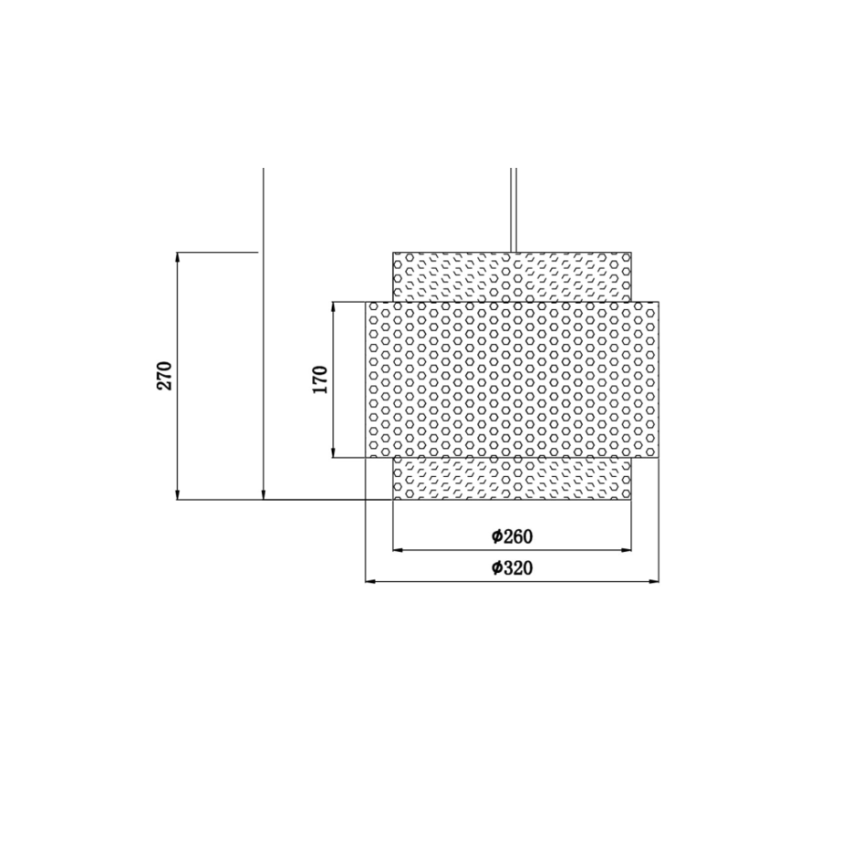 Pendellampa  Lauren - svart med guld