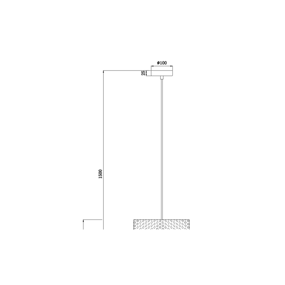 Pendellampa  Lauren - svart med guld
