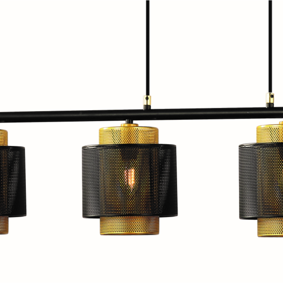 Pendellampa Jennifer - svart med guld