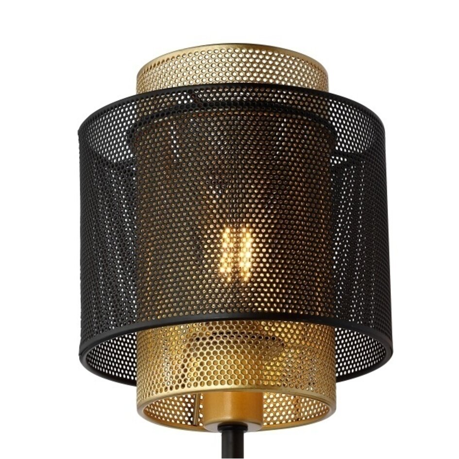 Vägglampa Mary - svart med guld