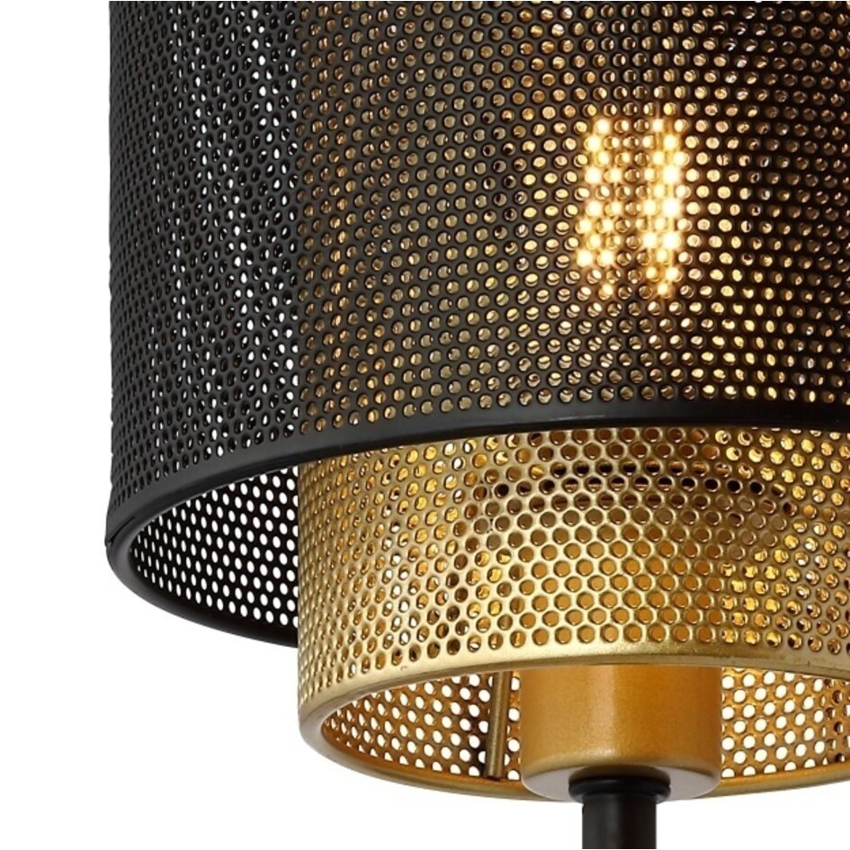 Vägglampa Mary - svart med guld