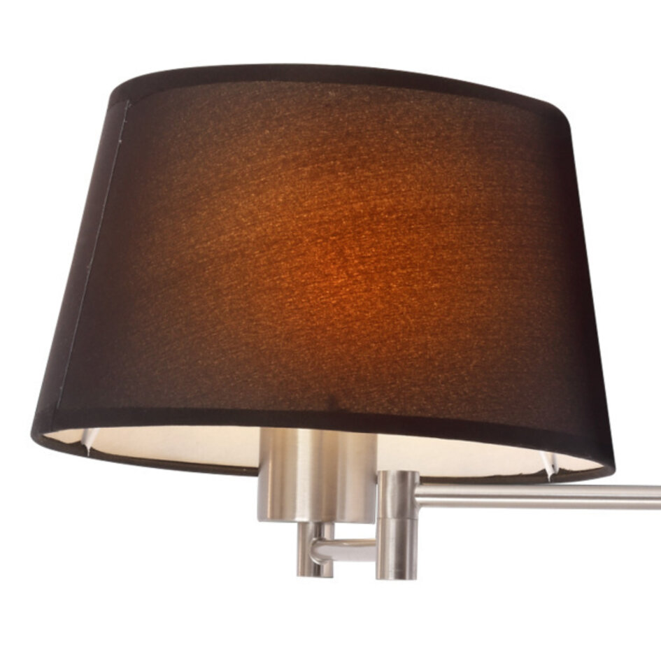 Vägglampa med svart lampskärm - Abella