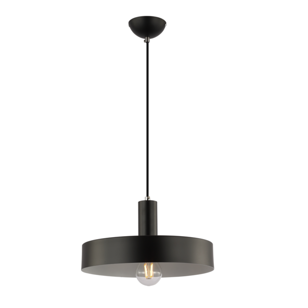 Modern mattsvart hängande lampa- Bijou
