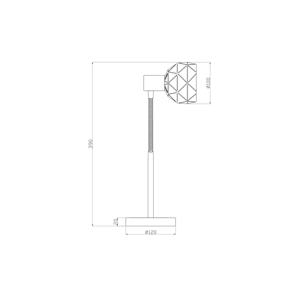 Modern svart bordslampa - Aimee