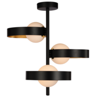 Modern pendellampa med vitt frostat glas - James