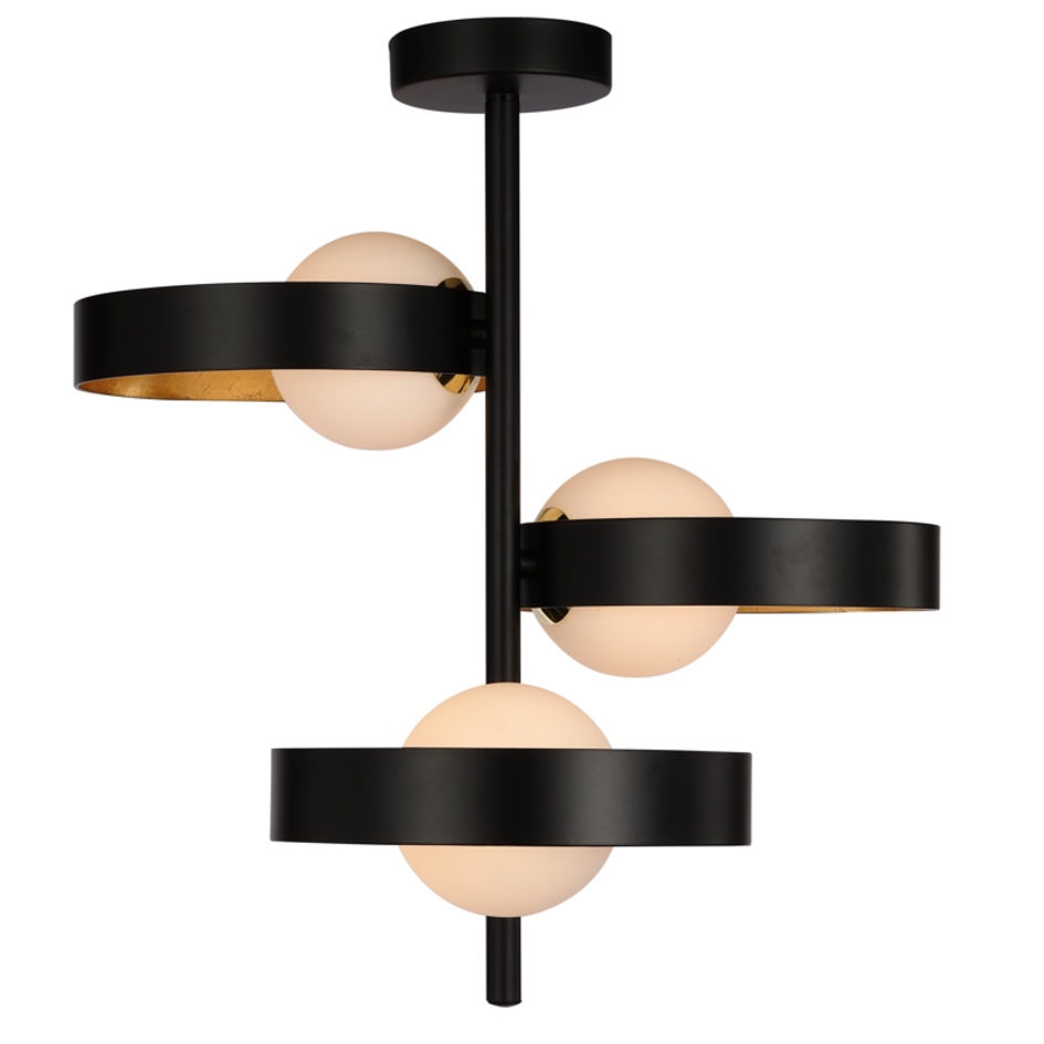 Modern pendellampa med vitt frostat glas - James