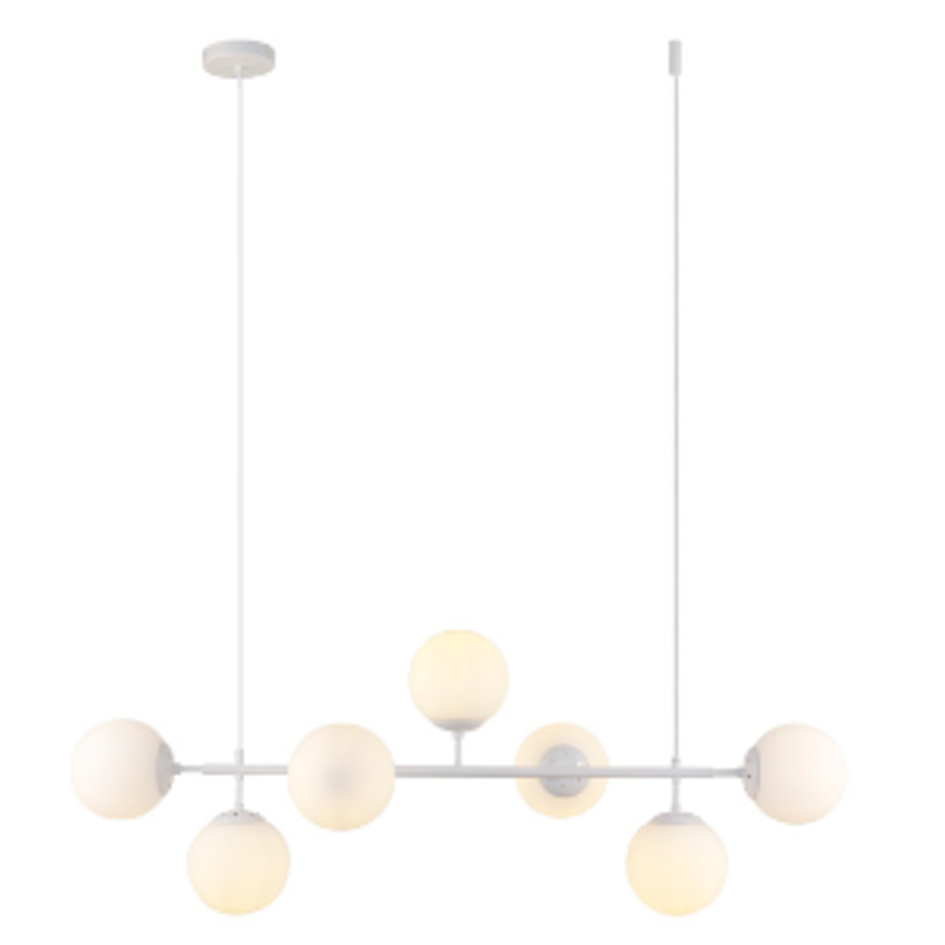 Design hanglamp Hepta melkwit glas