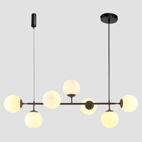 Design hanglamp Hepta melkwit glas