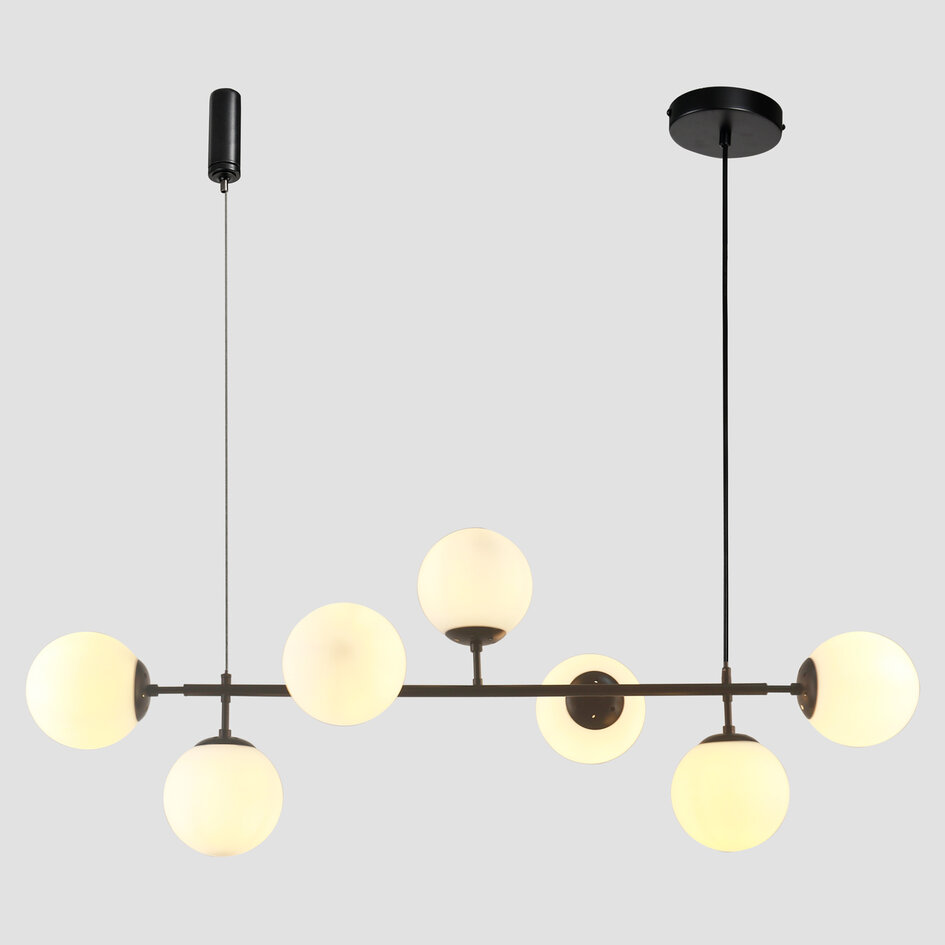 Design hanglamp Hepta melkwit glas