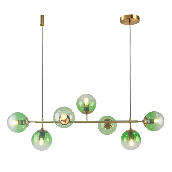 Design hanglamp Hepta - groen glas