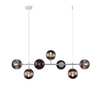 Designhänglampa Hepta rökglas