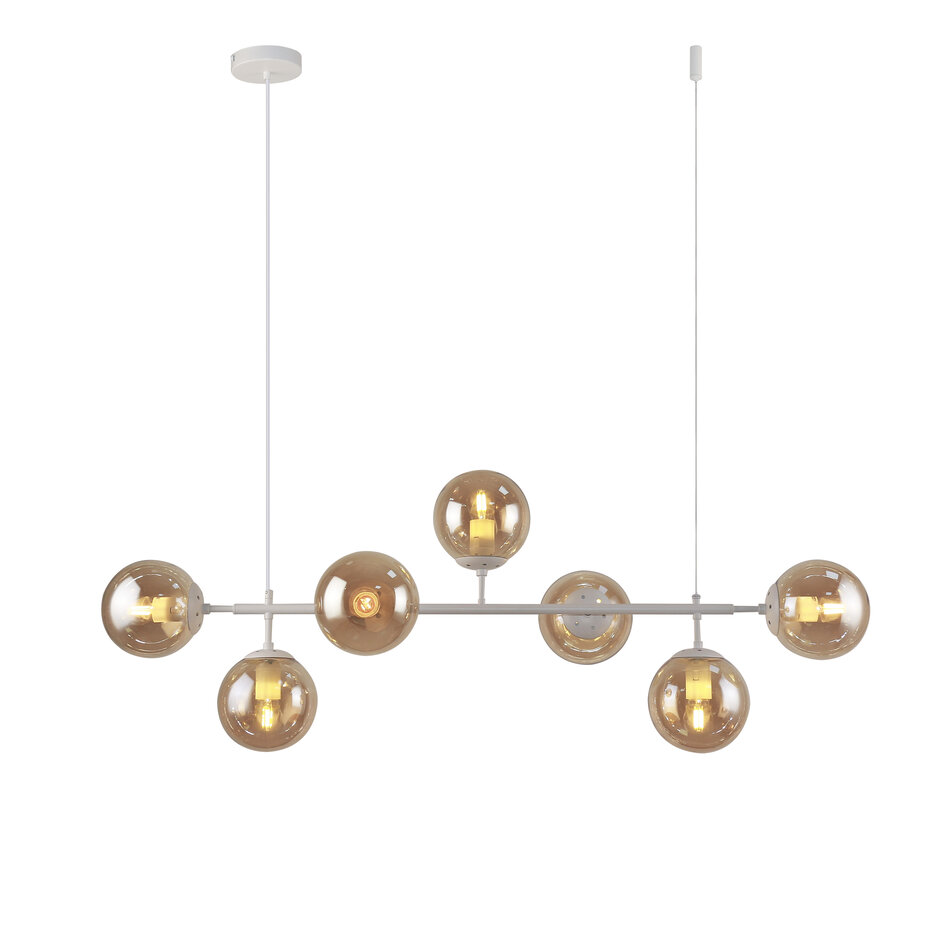 Design hanglamp Hepta amber glas