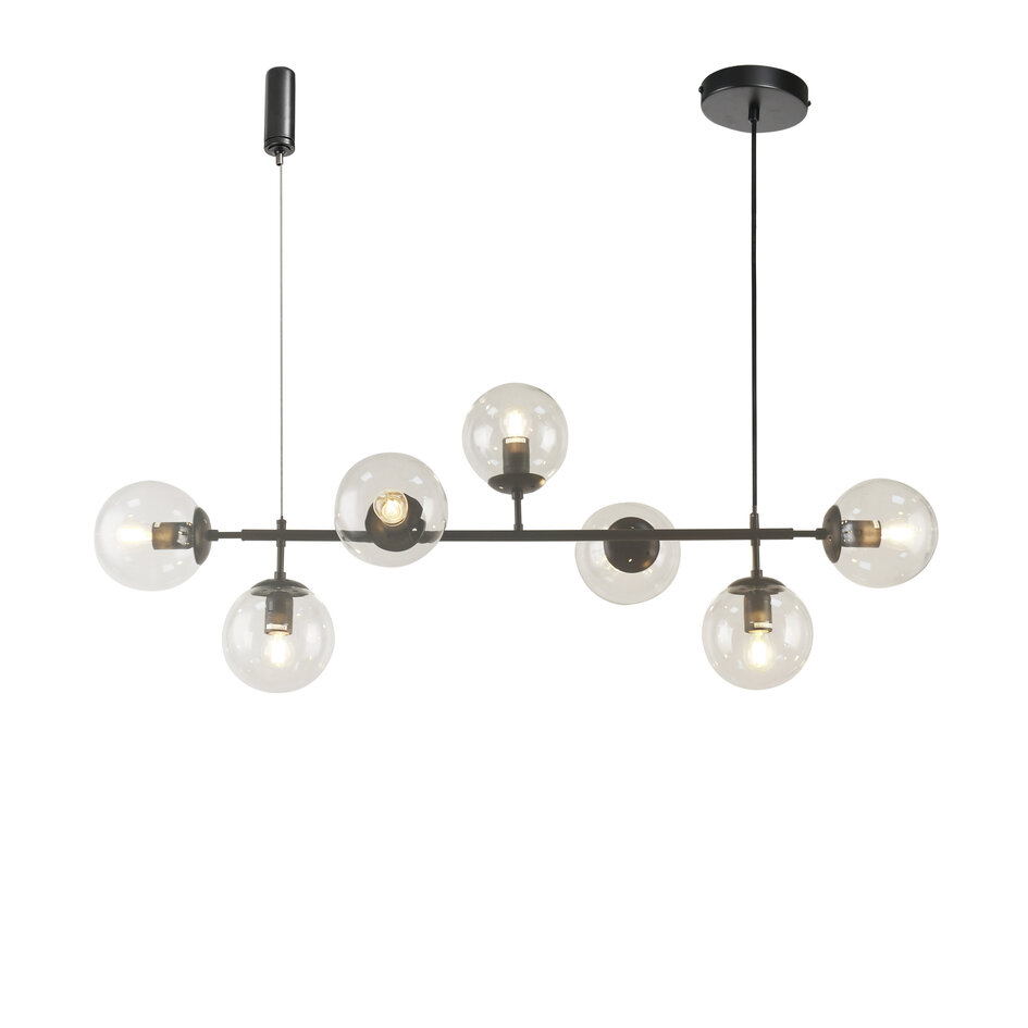 Design hanglamp Hepta - transparant glas